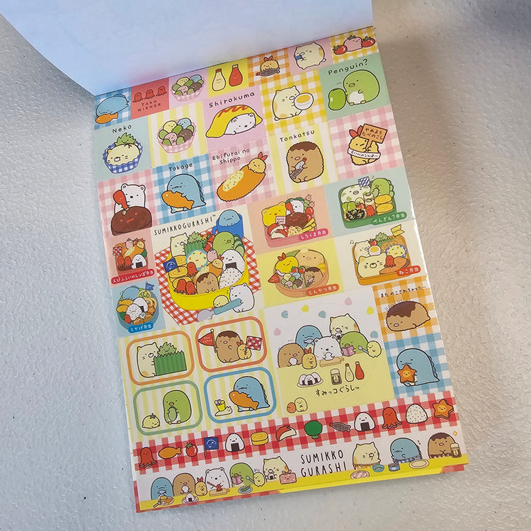 Sumikko Gurashi Memo Pad Sticker Page Kawaii Stationery Collectible Gifts