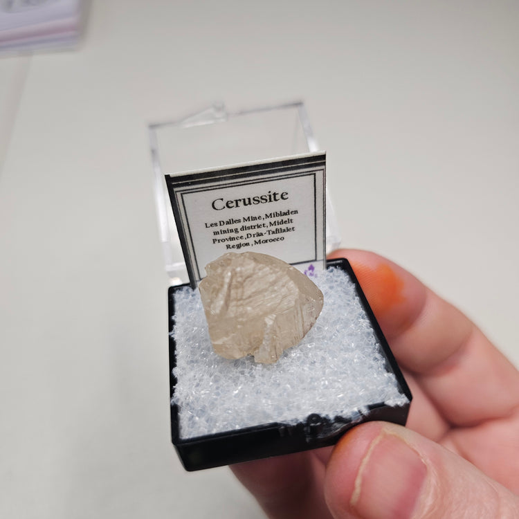 Cerussite Crystals Minerals Thumbnails Natural Specimen Collectible