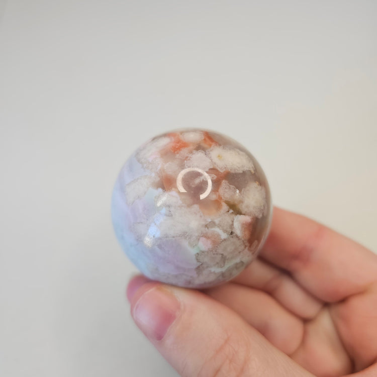 Green Flower Agate Sphere High Quality Collectible