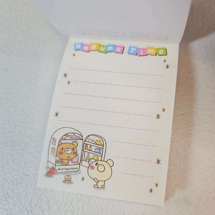 Crux Koguma Time Mini Memo Pad Kawaii Stationery Collectible Gifts USED
