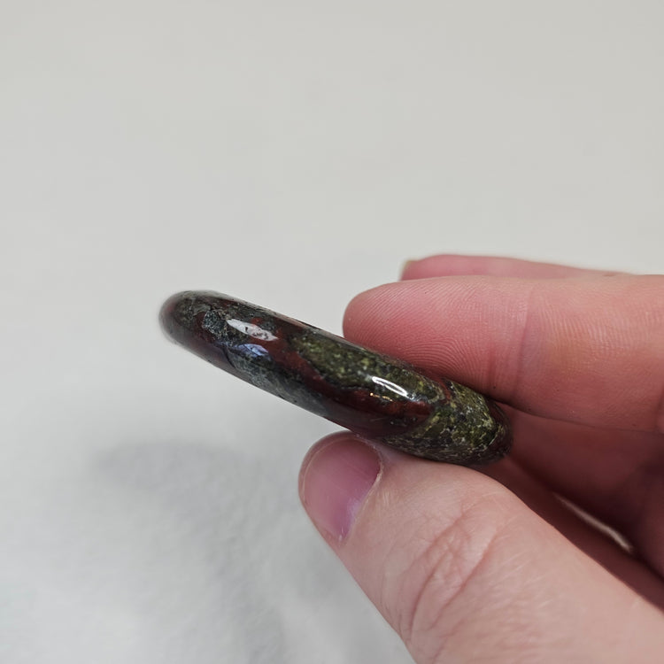 Dragon Blood Jasper Worry Pocket Stone Crystals Mineral Stones Natural BONUS Info Card