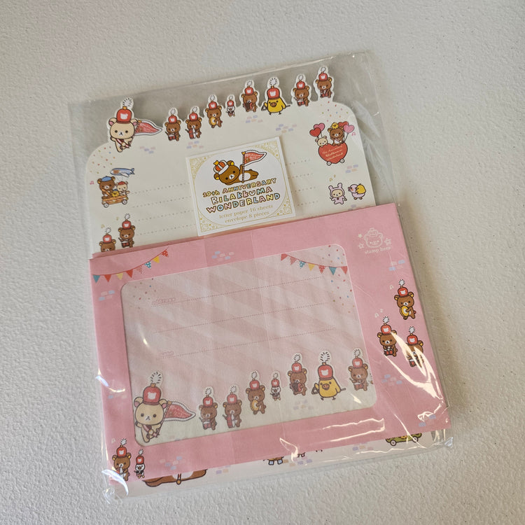Rilakkuma San-x Letterset stationery Set Kawaii Japan Mail Letter Writing Collectible Gifts