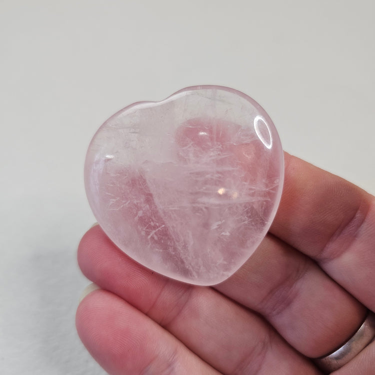 Rose Quartz Worry Pocket Stone Crystals BONUS INFO Card Gifts