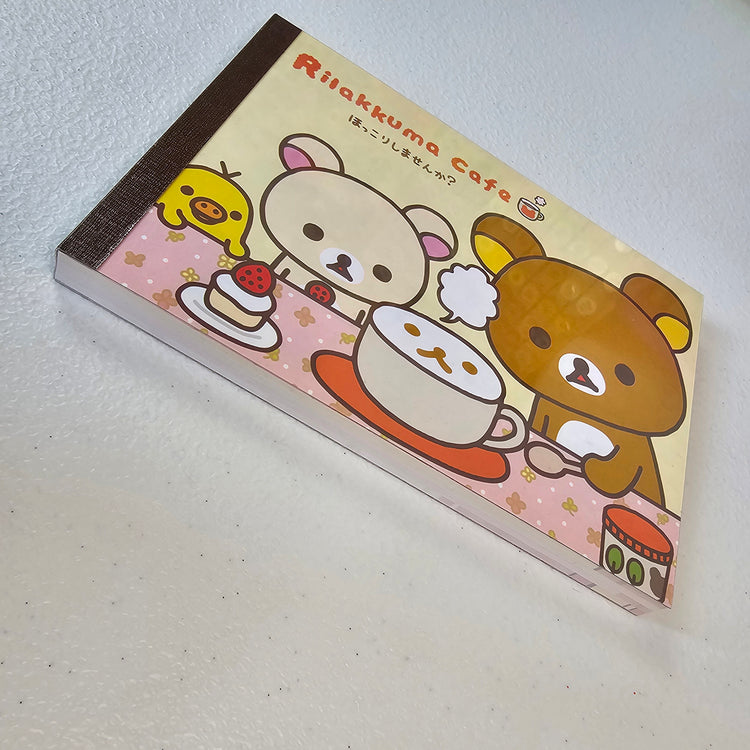 Rilakkuma Large Memo Pad Sticker Page Kawaii Stationery Notepad Collectible Used