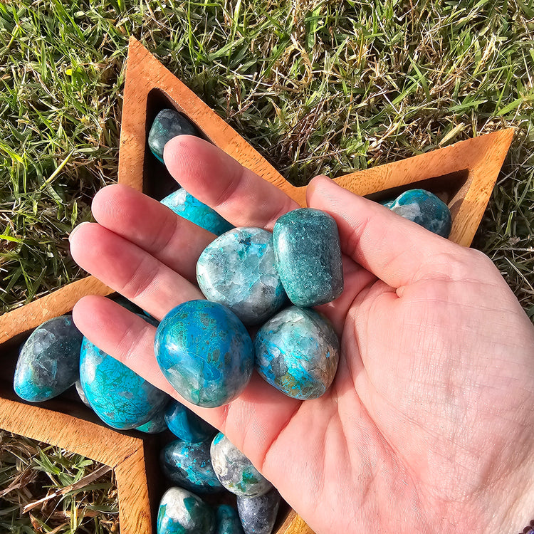Chrysocolla Stones .985 kilo Crystals Collectible Healing Reiki Polished LOT