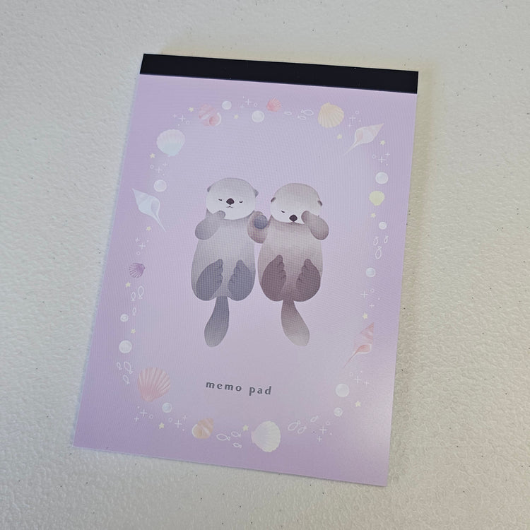 Otter Large Memo Pad Kawaii Japan Stationery Collectible Gifts