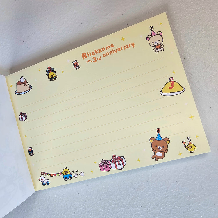 Rilakkuma Large Memo Pad Kawaii Stationery Notepad Collectible Used