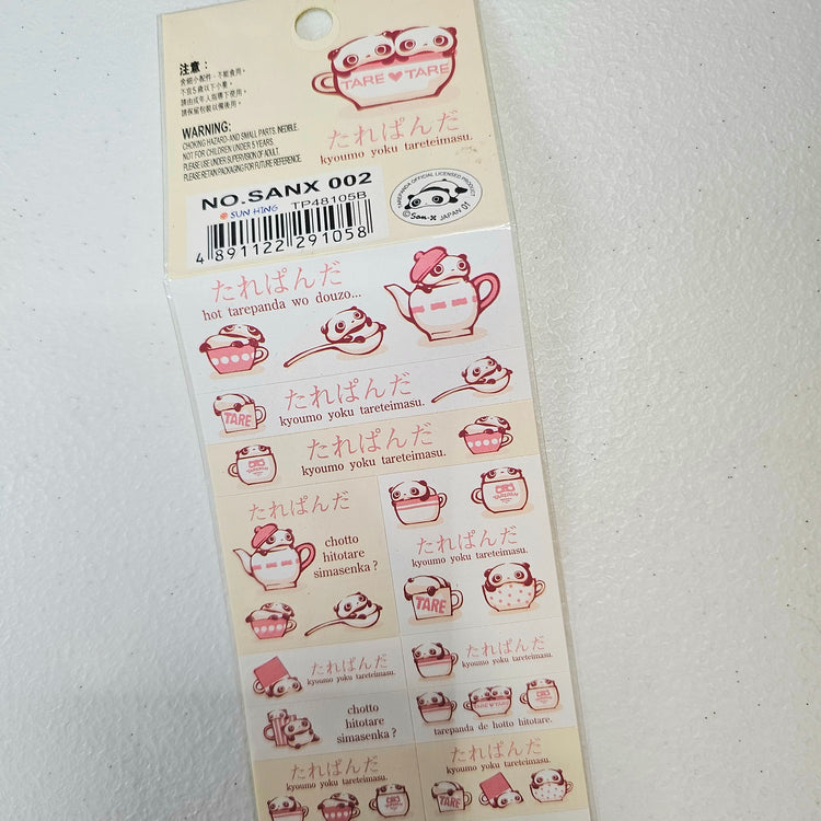 Tare Panda Kawaii Stickers Sticker Sheet Kawaii Japan Collectible Cute Gifts
