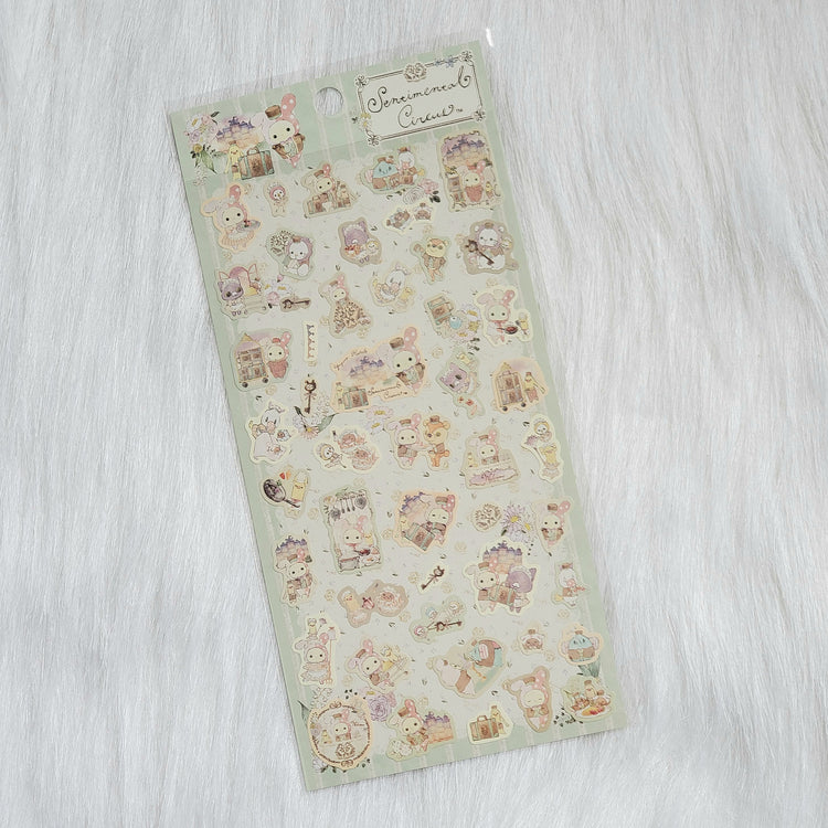 San-x Sentimental Circus Hotel Sticker Sheet stickers Japan Collectible Gifts
