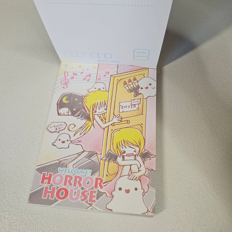 Horror House Large Memo Pad Postcard Sticker Page Kawaii Stationery Notepad Used
