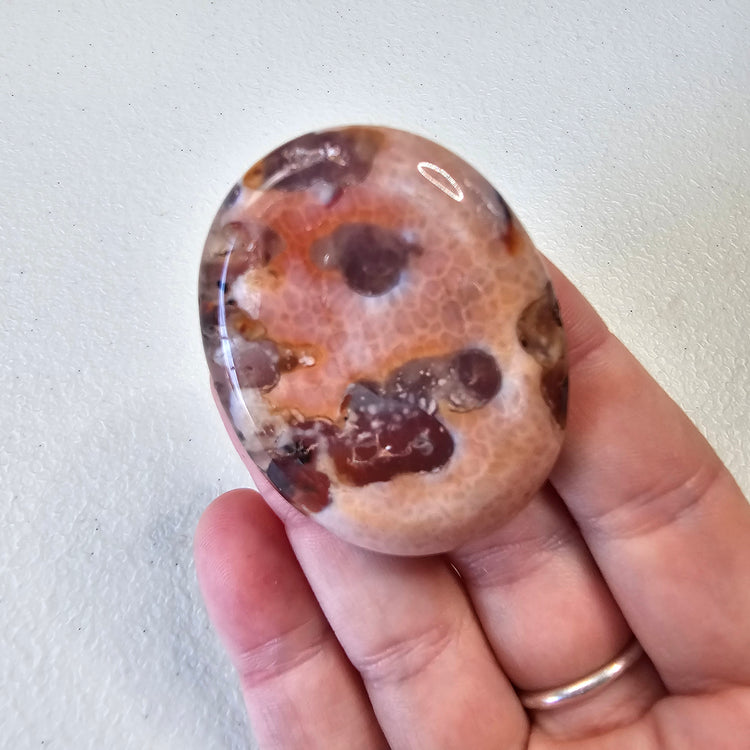 Fire Agate Worry Pocket Stone Crystals Stones BONUS INFO CARD Gifts
