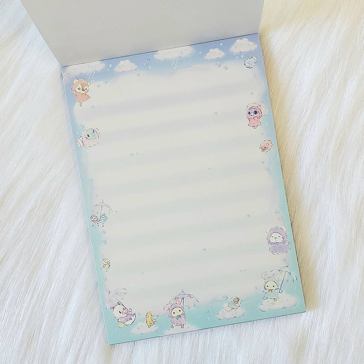 San-x Sentimental Circus Large Memo Pad Rain Kawaii Stationery Notepad Collectible Gifts