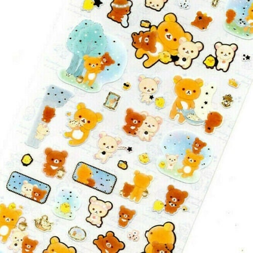 San-x Rilakkuma Korilakkuma Star Light Stickers Sticker Sheet LOT (2) Kawaii Japan 2019