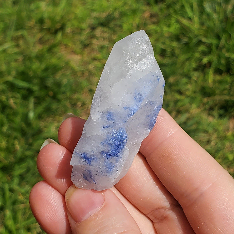 Dumortierite included Quartz Specimen Crystals Minerals Stones BONUS Info Card Metaphysical Nature Reiki Sugary Collectible
