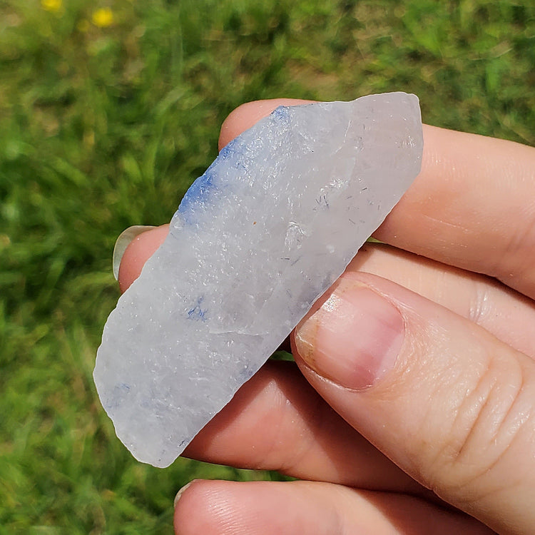 Dumortierite included Quartz Specimen Crystals Minerals Stones BONUS Info Card Metaphysical Nature Reiki Sugary Collectible