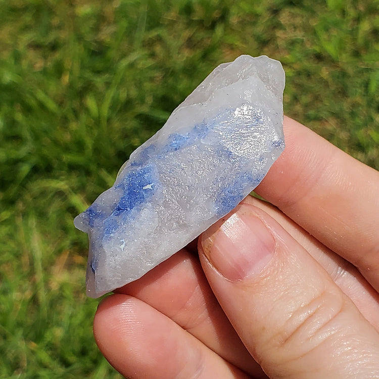 Dumortierite included Quartz Specimen Crystals Minerals Stones BONUS Info Card Metaphysical Nature Reiki Sugary Collectible