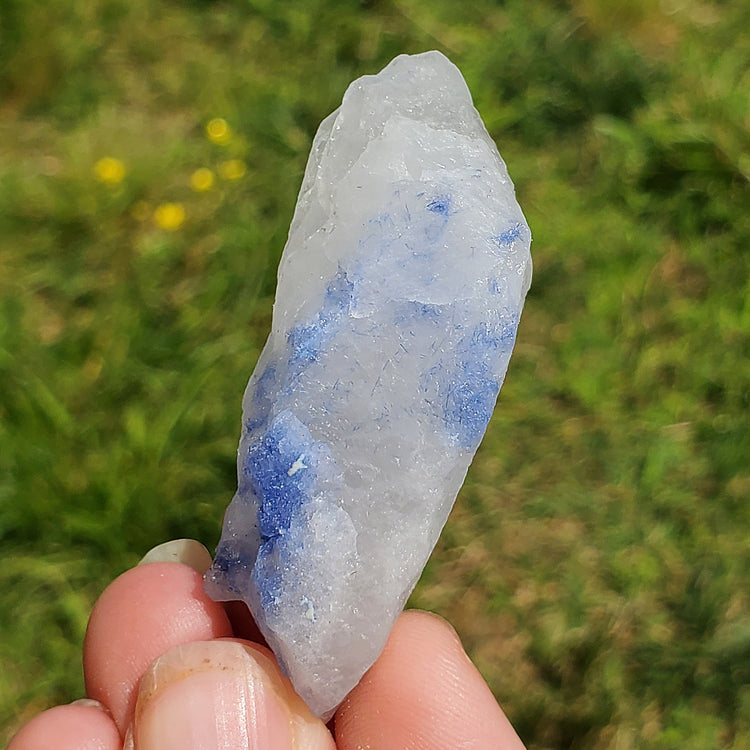 Dumortierite included Quartz Specimen Crystals Minerals Stones BONUS Info Card Metaphysical Nature Reiki Sugary Collectible