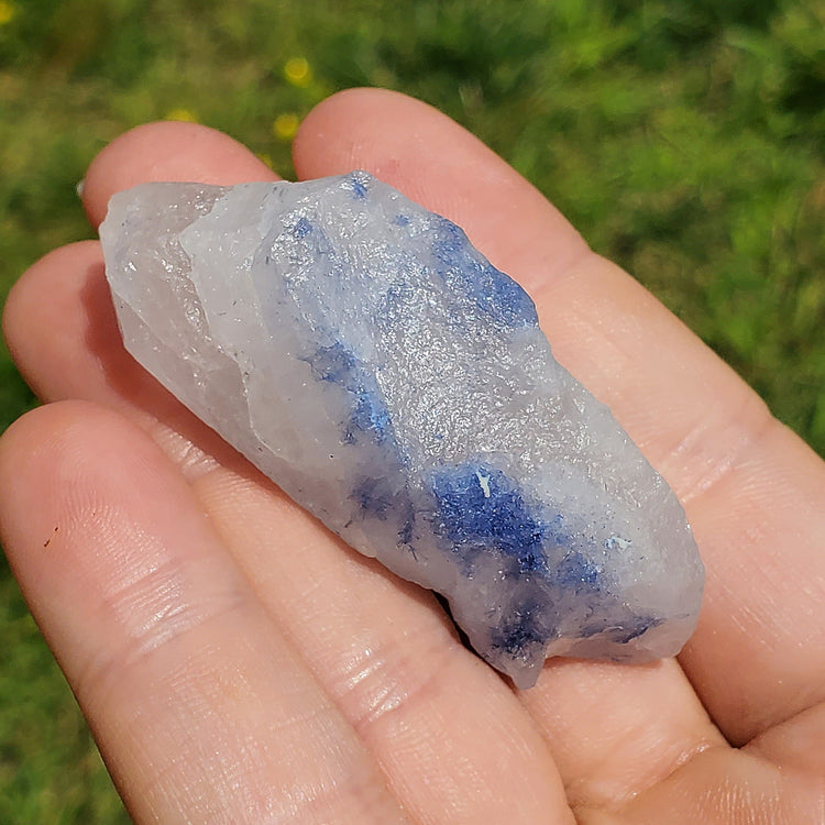 Dumortierite included Quartz Specimen Crystals Minerals Stones BONUS Info Card Metaphysical Nature Reiki Sugary Collectible