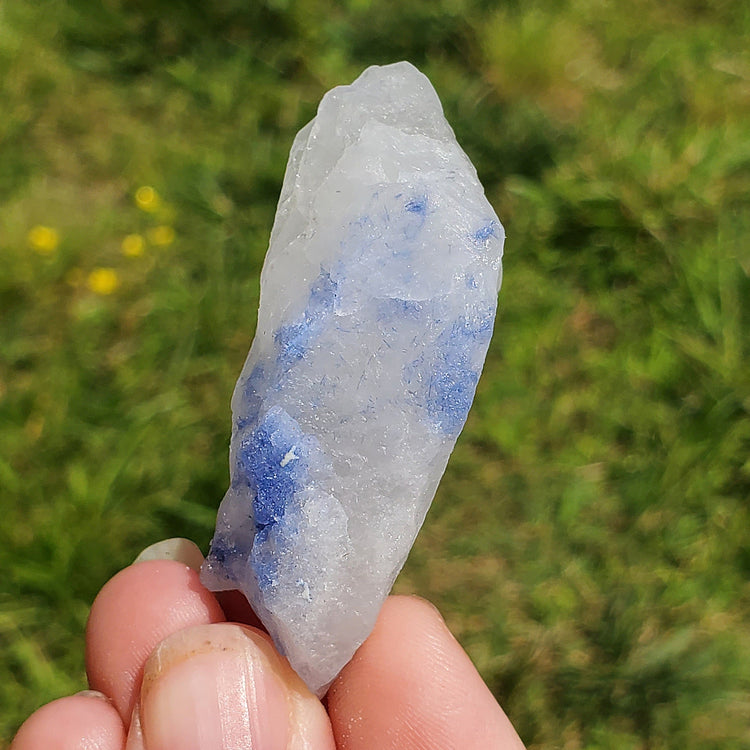 Dumortierite included Quartz Specimen Crystals Minerals Stones BONUS Info Card Metaphysical Nature Reiki Sugary Collectible