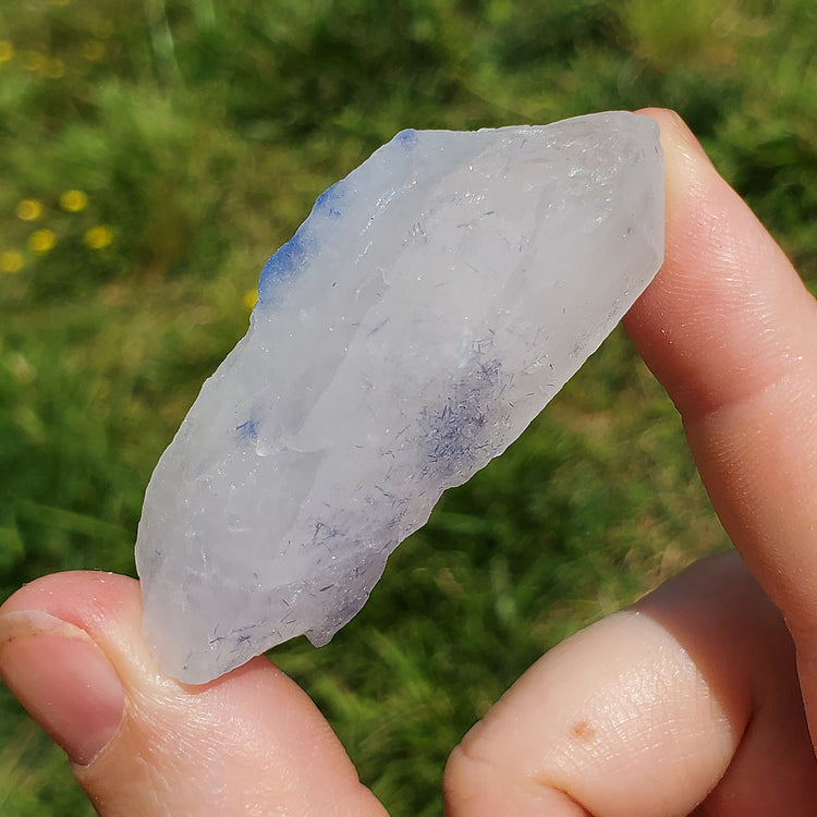 Dumortierite included Quartz Specimen Crystals Minerals Stones BONUS Info Card Metaphysical Nature Reiki Sugary Collectible