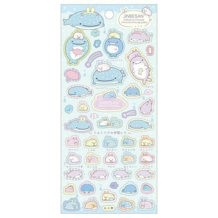 San-x Jinbesan Umiusagi Kawaii Sticker Sheet stickers Japan Sea Slug 2022