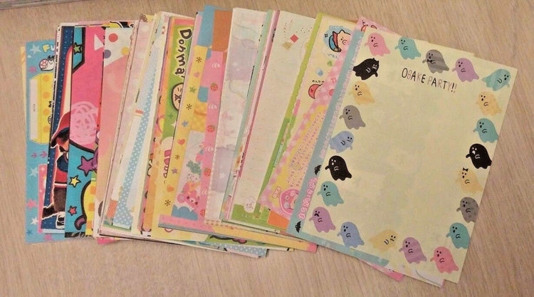 Kawaii Large Memo Sheet LOT 30 Sheets San-x Kamio Mind Wave Q-lia Crux Stationery Japan Collectible Gifts