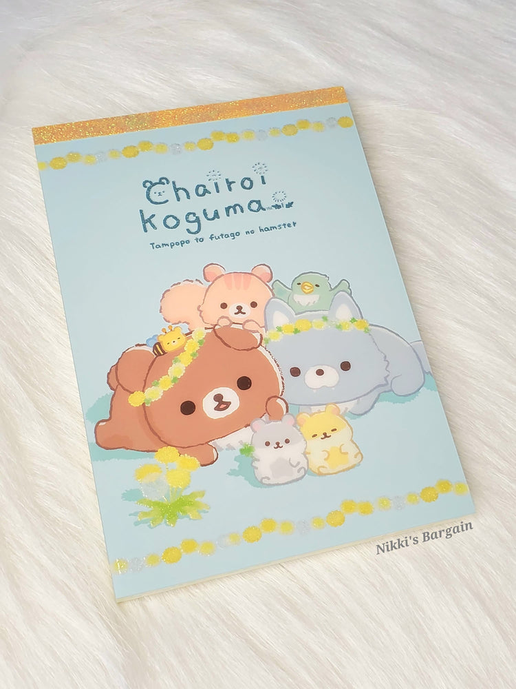 San-x Chairoikoguma Rilakkuma Large Memo Pad Kawaii Japan Back To School Gifts Beautiful Stationery Collectible