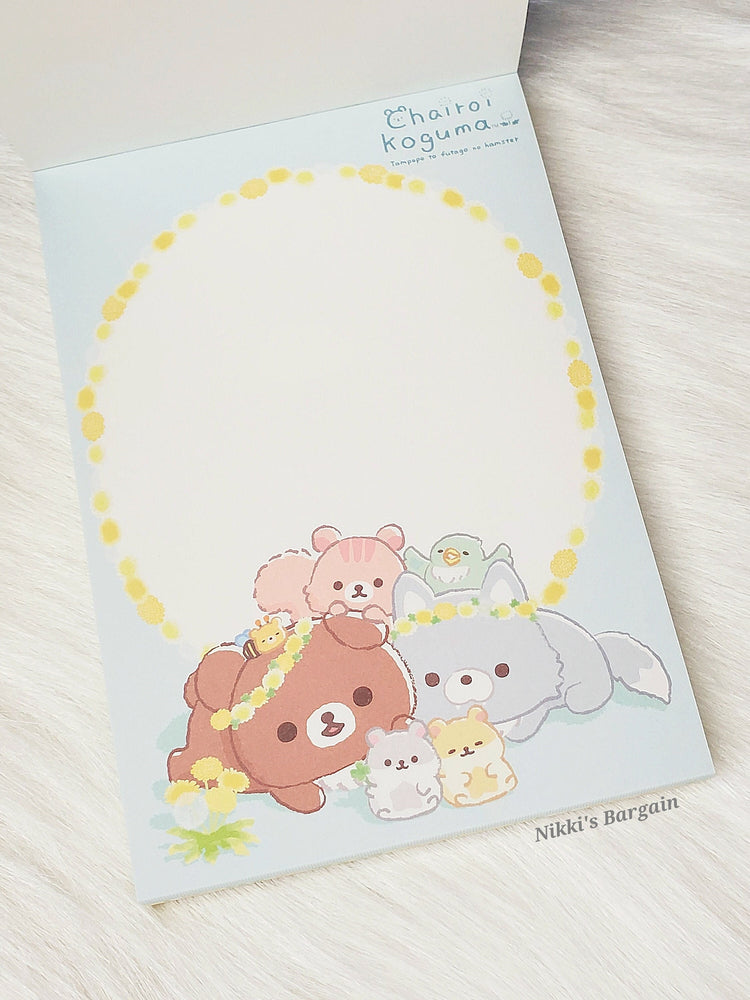 San-x Chairoikoguma Rilakkuma Large Memo Pad Kawaii Japan Back To School Gifts Beautiful Stationery Collectible