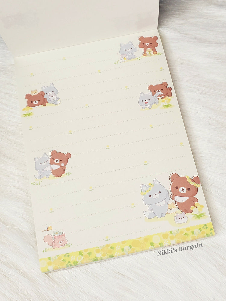 San-x Chairoikoguma Rilakkuma Large Memo Pad Kawaii Japan Back To School Gifts Beautiful Stationery Collectible