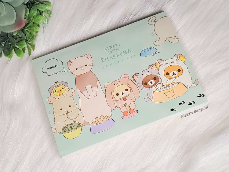 San-x Always With Rilakkuma Large Memo Pad Stationery Kawaii Japan 2022 Back To School Gifts Mail Notes B