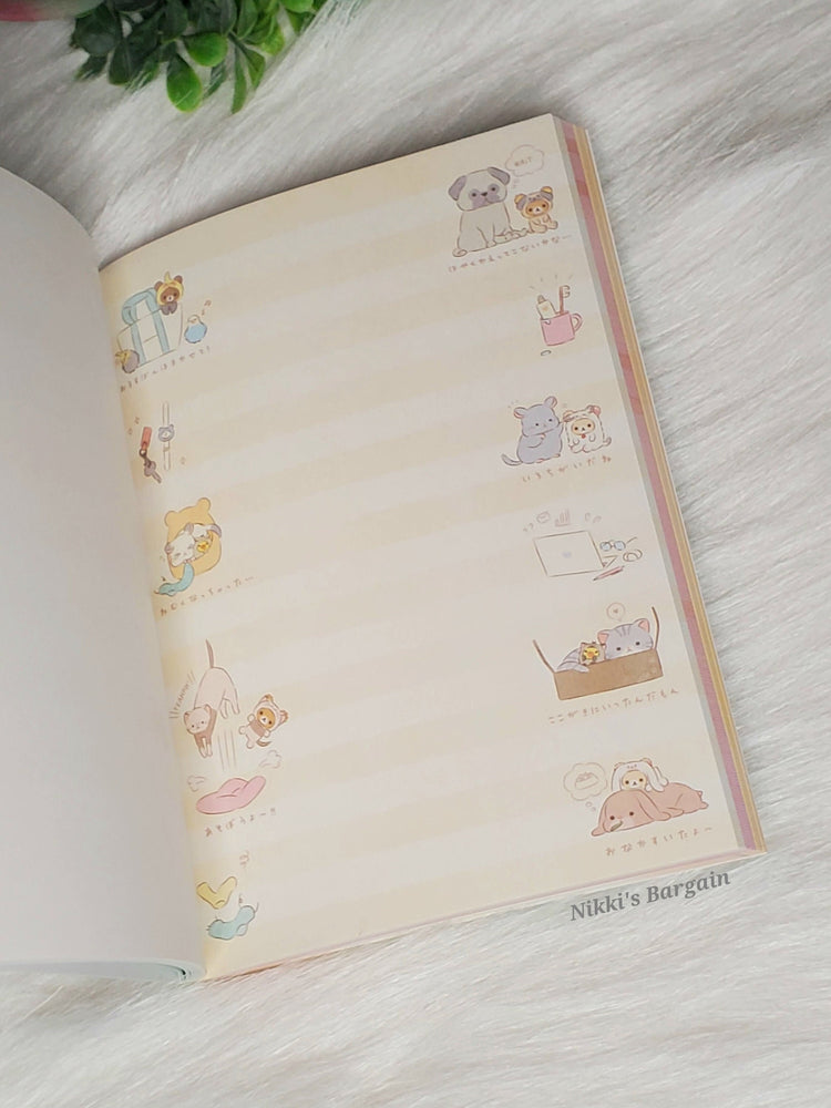 San-x Always With Rilakkuma Large Memo Pad Stationery Kawaii Japan 2022 Back To School Gifts Mail Notes B