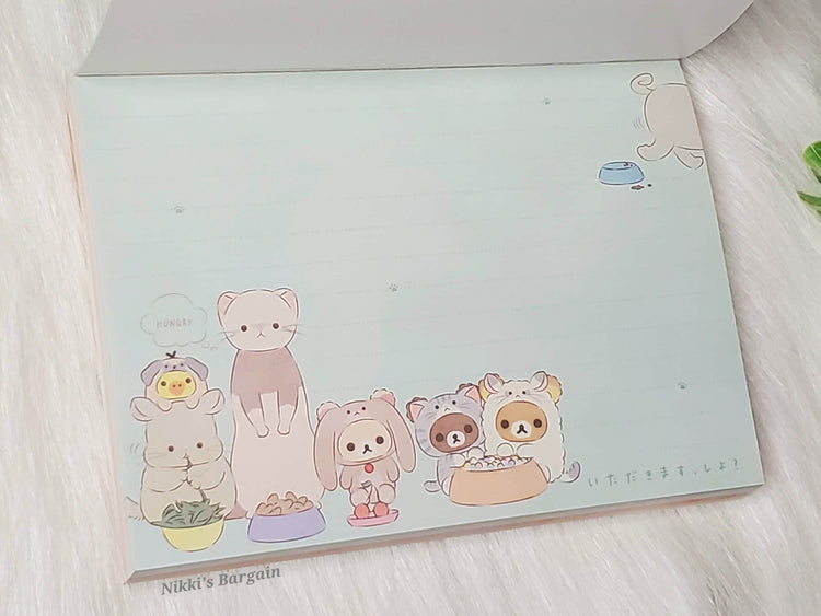 San-x Always With Rilakkuma Large Memo Pad Stationery Kawaii Japan 2022 Back To School Gifts Mail Notes B