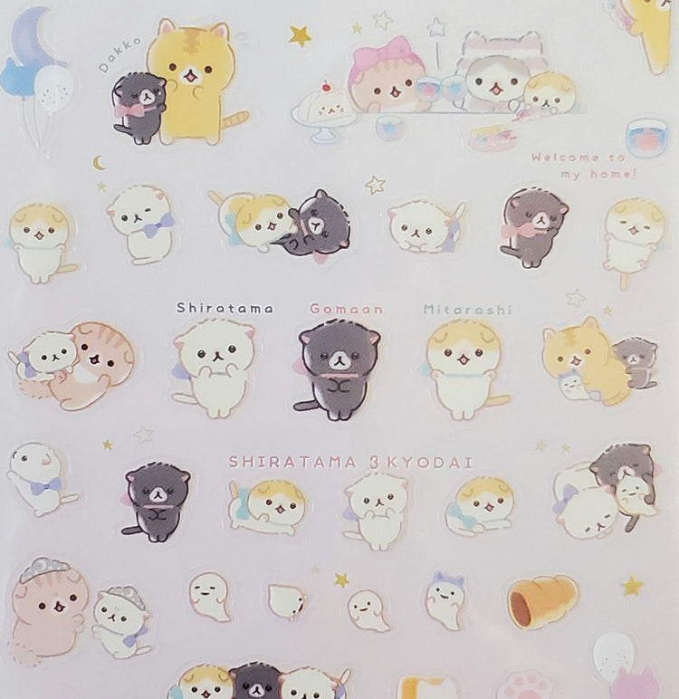 San-x Corocoro Coronya Sleepover Kittens Cat Stickers Sticker Sheet Kawaii Japan Collectible Cute Gifts