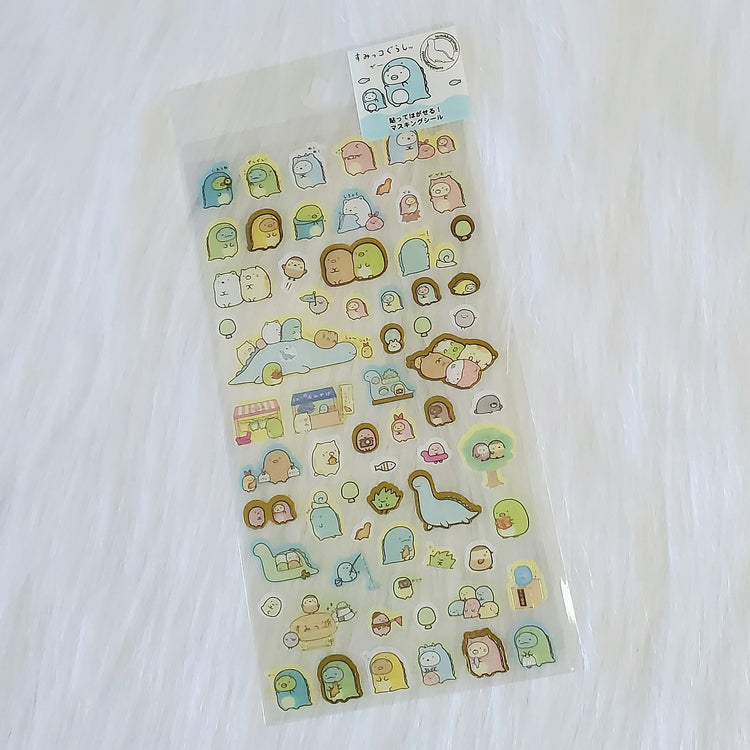 San-x Sumikko Gurashi Lizard Seal Kawaii Stickers Sticker Sheet Japan 2016