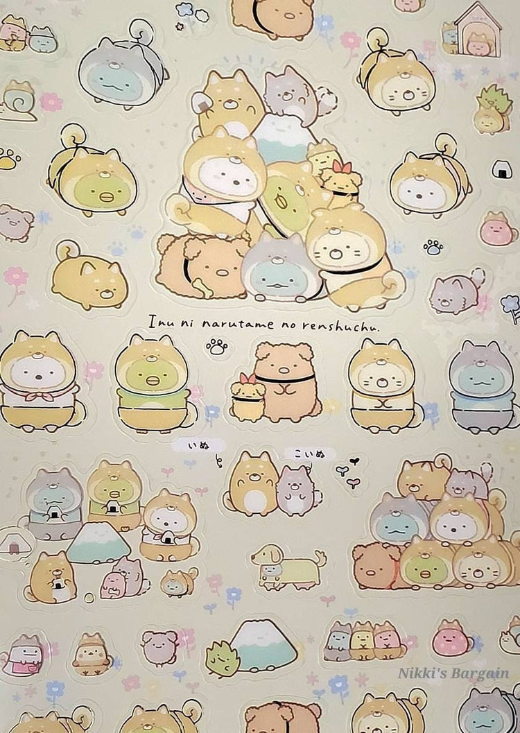 San-x Sumikko Gurashi Dog Costume Sticker Sheet stickers Japan 2022 A
