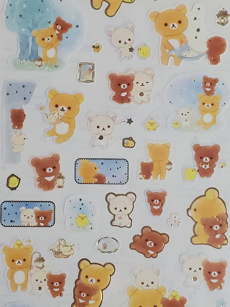 San-x Rilakkuma Star Light Stickers Sticker Sheet Japan Kawaii Collectible Gifts Stationery B