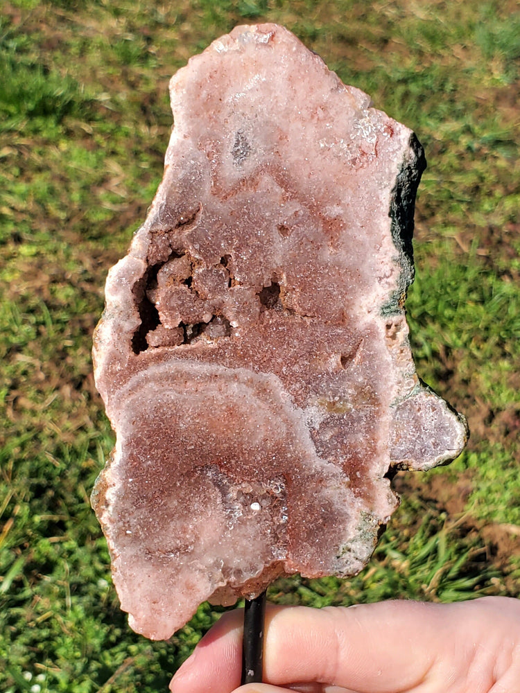 Beautiful Pink Amethyst on Stand BONUS Info Card Crystals Minerals Specimen Nature Reiki Sparkle Collectible