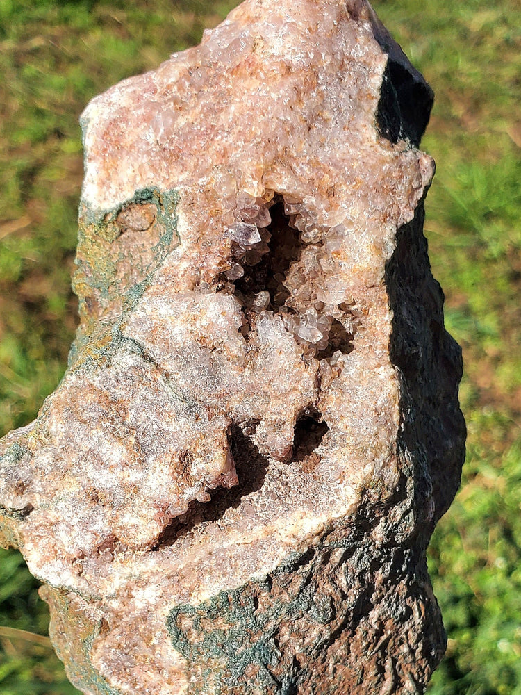 Beautiful Pink Amethyst on Stand BONUS Info Card Crystals Minerals Specimen Nature Reiki Sparkle Collectible