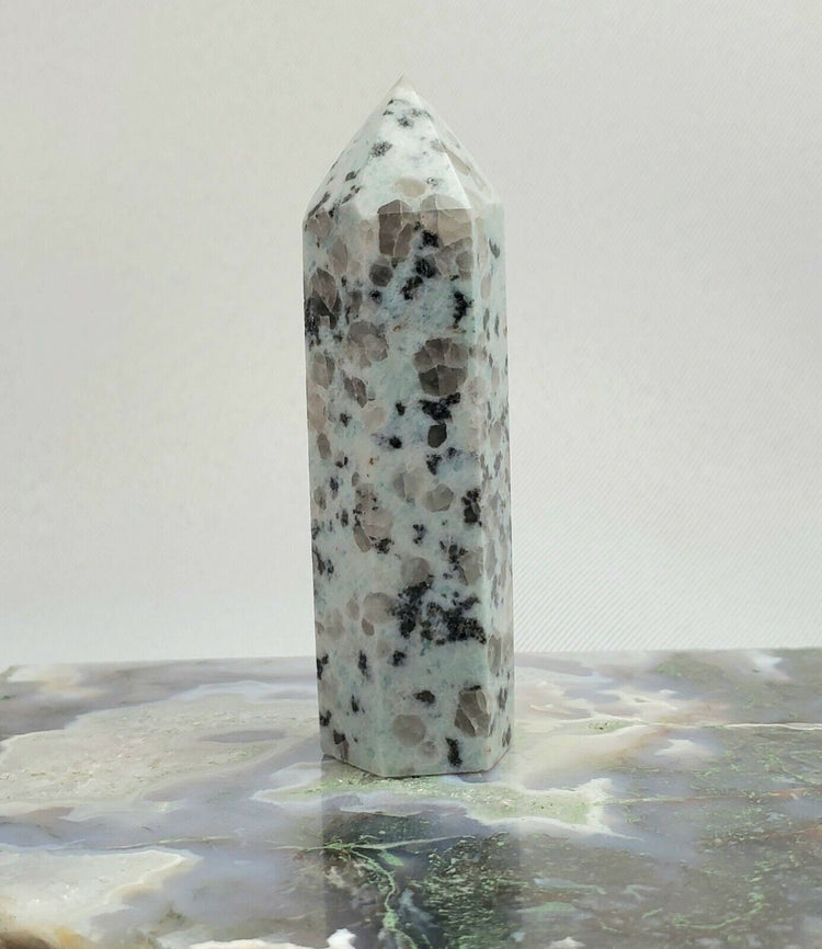 Kiwi Jasper Tower Point BONUS Info Card Crystals Minerals Stones Natural Healing Metaphysical Nature Reiki