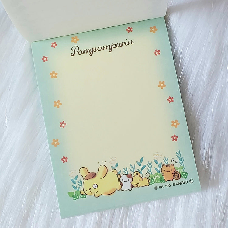 Pompompurin Clover Luck Sanrio Mini Memo Pad Stationery Collectible Gifts