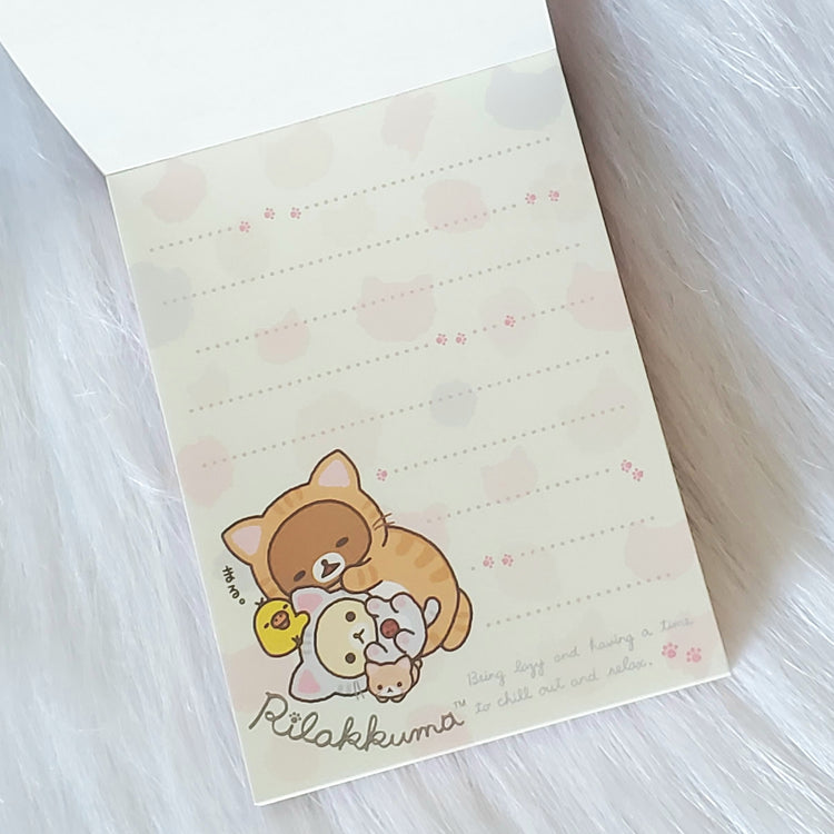 Rilakkuma Cats San-x Mini Memo Pad Stationery Collectible Gifts