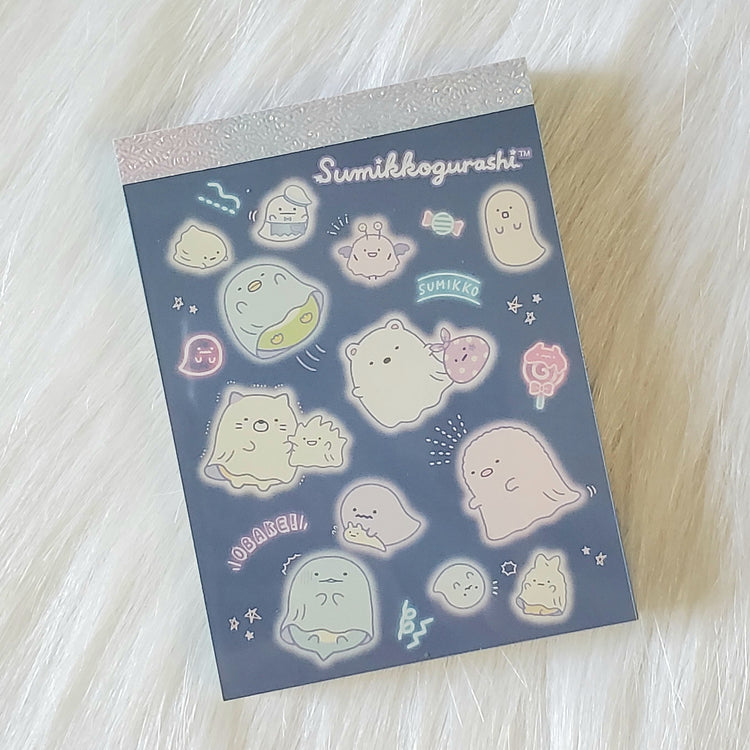 Sumikko Gurashi Obake Ghosts Mini Memo Pad Stationery Collectible Gifts