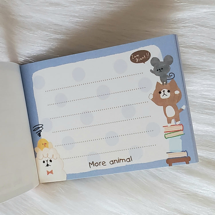 More Animal Alpaca Mini Memo Pad Kawaii Stationery Mind Wave Japan Notepad Collectible Gifts