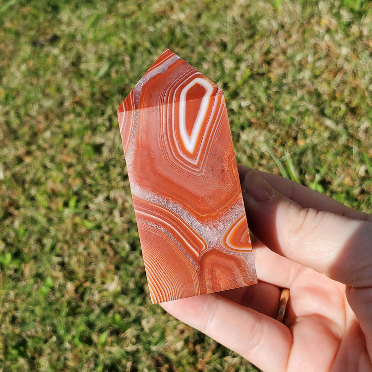 Sardonyx Agate Tower Crystals Minerals Stones Collectible