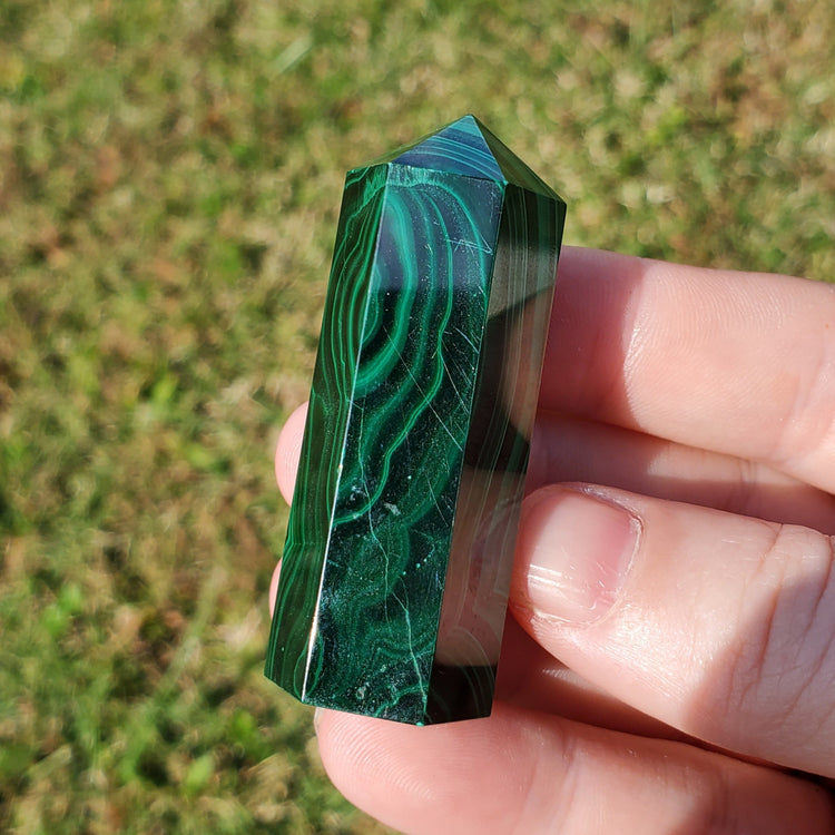 Malachite Tower Crystals Minerals BONUS INFO CARD Specimen Collectible