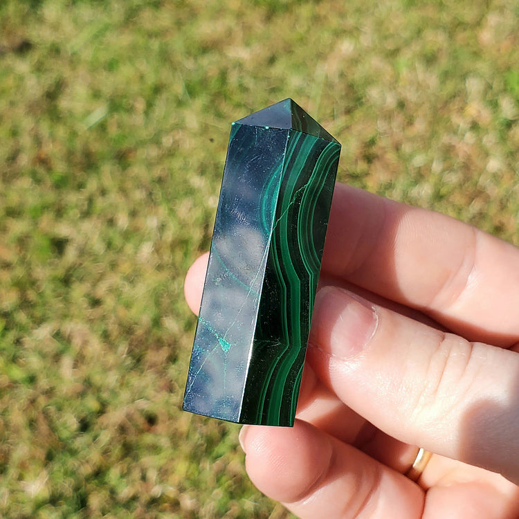 Malachite Tower Crystals Minerals BONUS INFO CARD Specimen Collectible