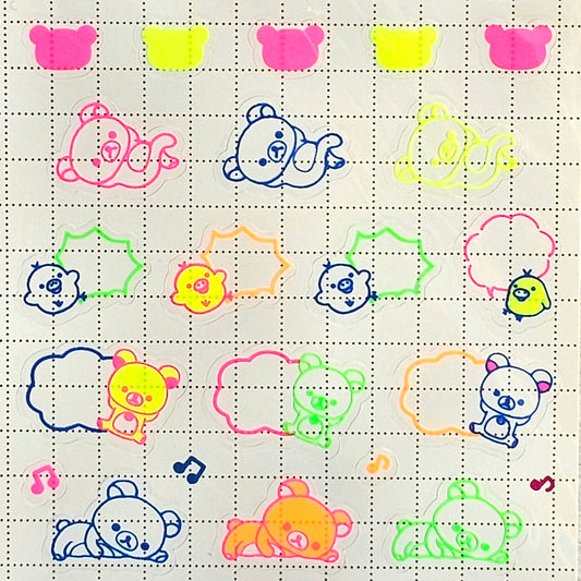 San-x Rilakkuma Stickers Sticker Sheet Kawaii Japan Collectible Cute Gifts