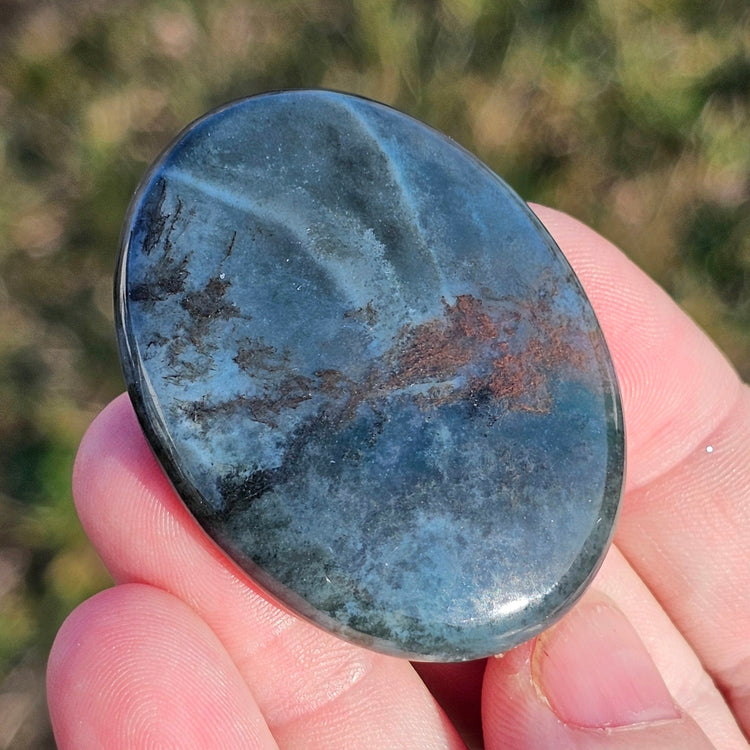 Moss Agate Worry Stone Crystals Mineral Stones Natural BONUS Info Card Gifts