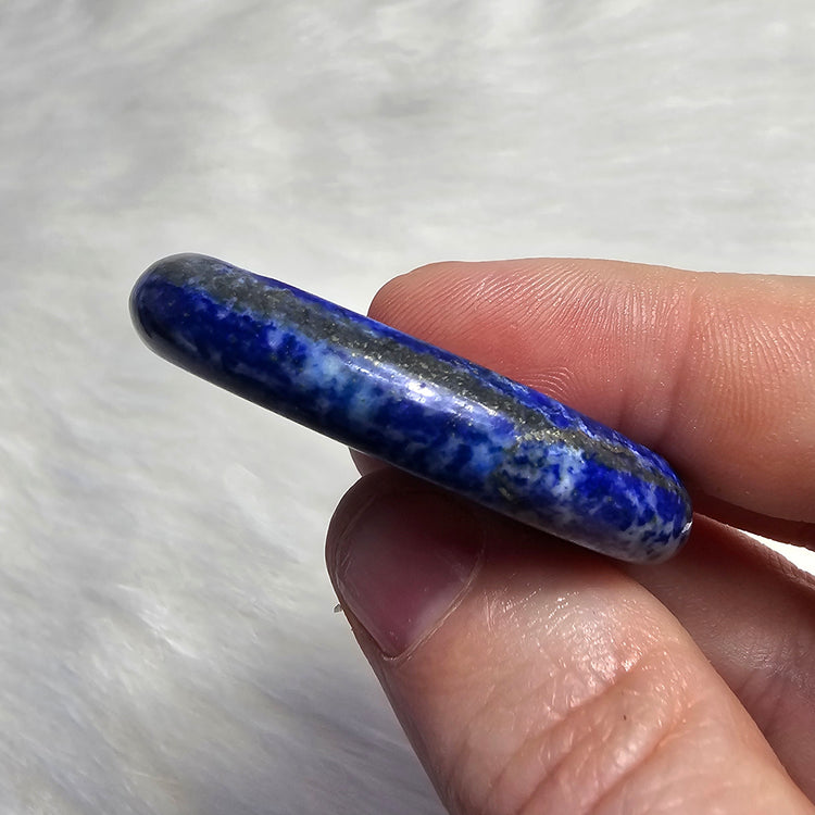 Lapis Lazuli Worry Pocket Stone Pyrite Crystal BONUS Info Card Gifts
