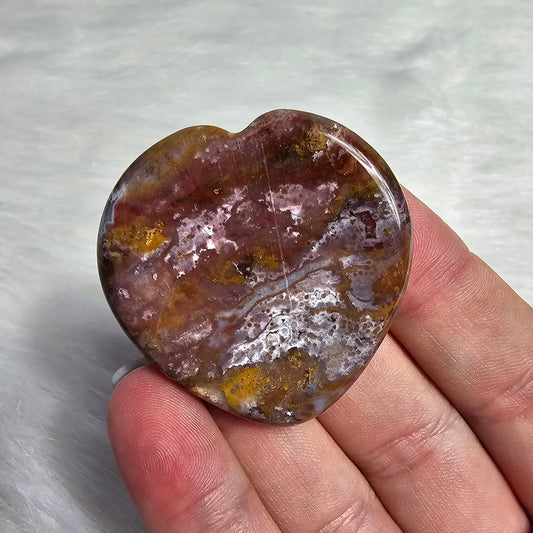 Ocean Jasper Worry Pocket Stone Crystals BONUS INFO CARD Gifts